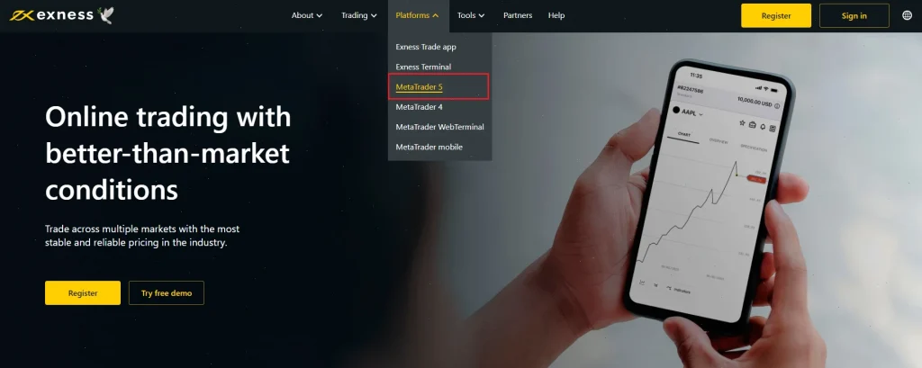 MT5 desktop download way