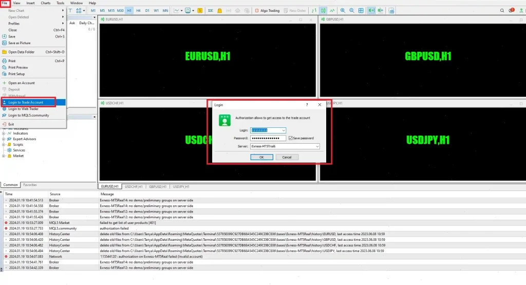 account login mt5 demo