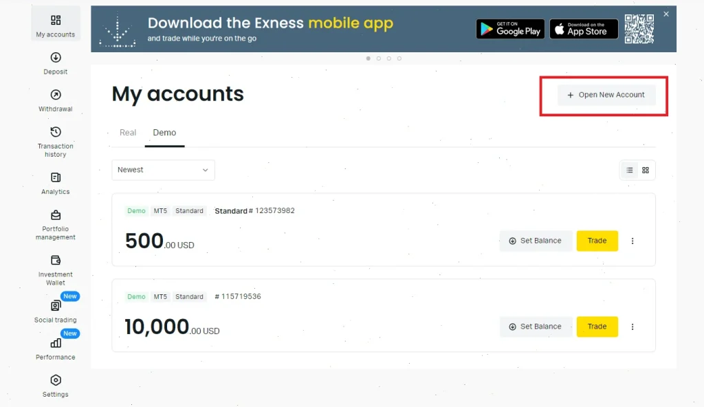 exness-open-new-account