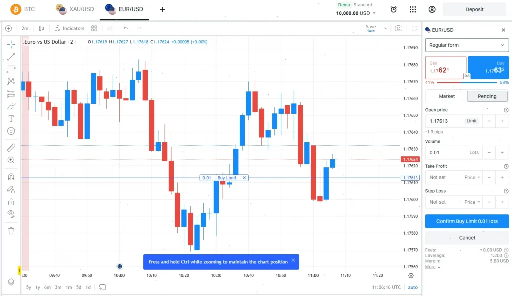 forex interface exness